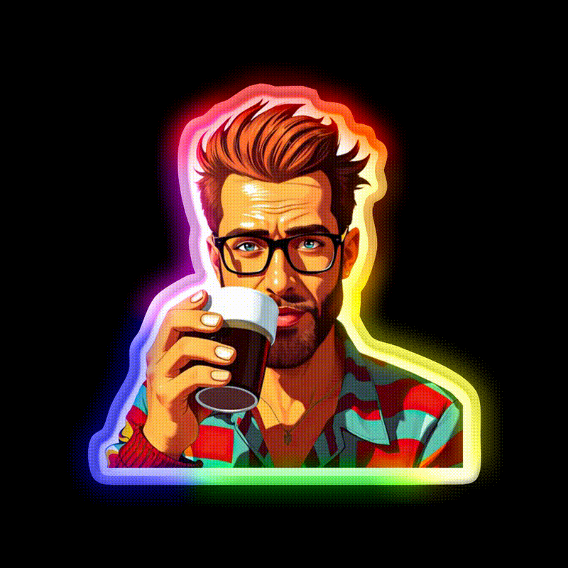 Simplicity In Every Sip Coffee Art Led Neon Sign Espresso Bar Art Rgb Color