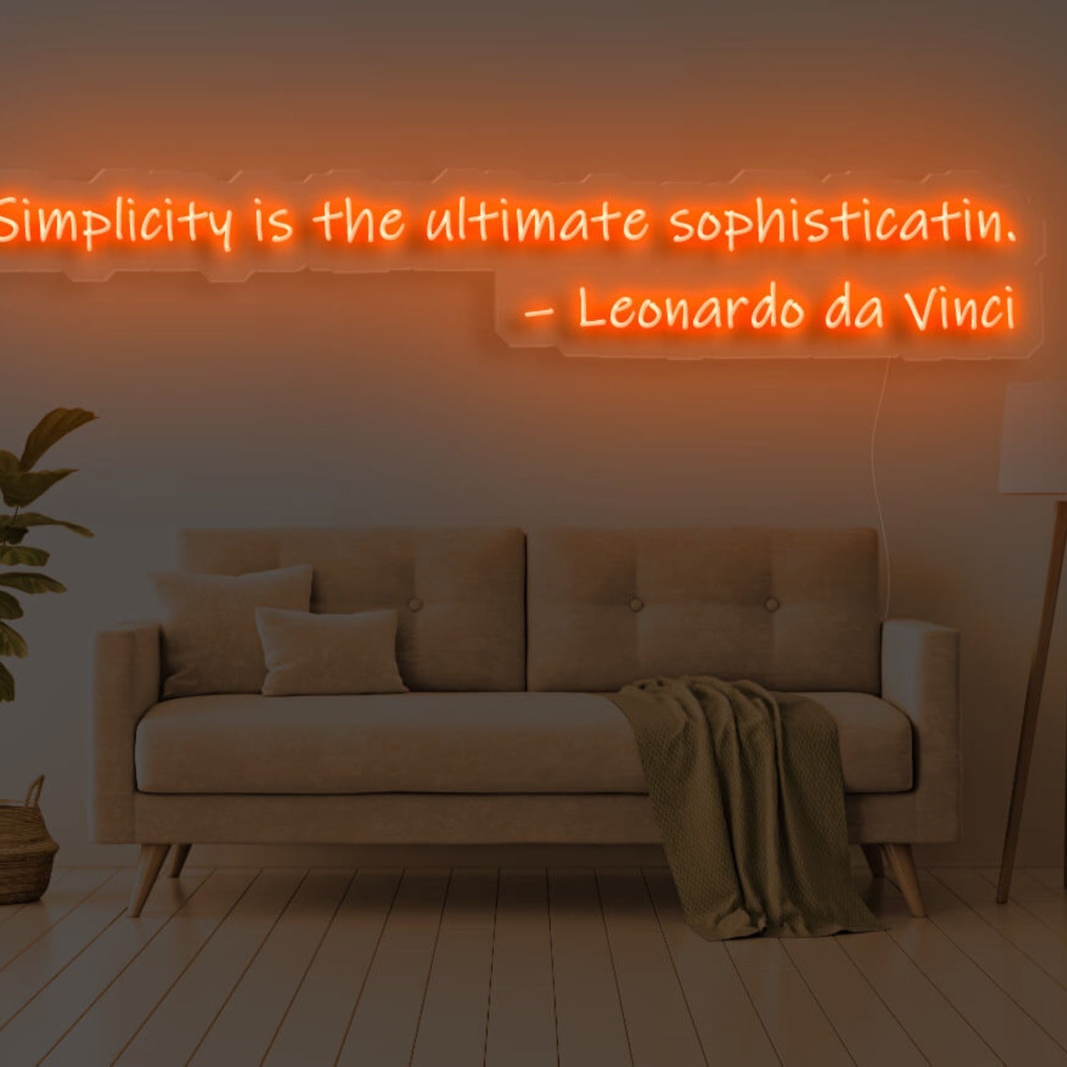 Simplicity Is The Ultimate Sophistication Led Neon Sign - Shineneon