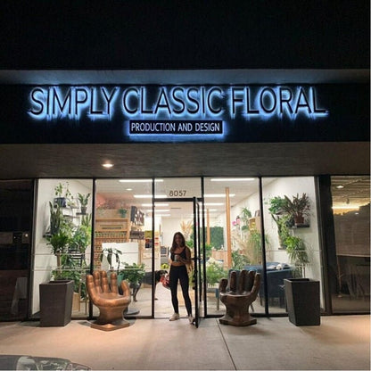 Simply Classic Floral 3D Backlit Channel Letters Led Light Sign - Shineneon