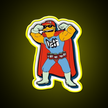 Simpsons Beer Superhero Beer Bar Decor Led Neon Sign Rgb Color - LED neon sign view 7