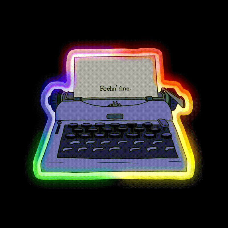 Simpsons Feelin Fine Beer Bar Decor Led Neon Sign Rgb Color - LED neon sign close-up detail