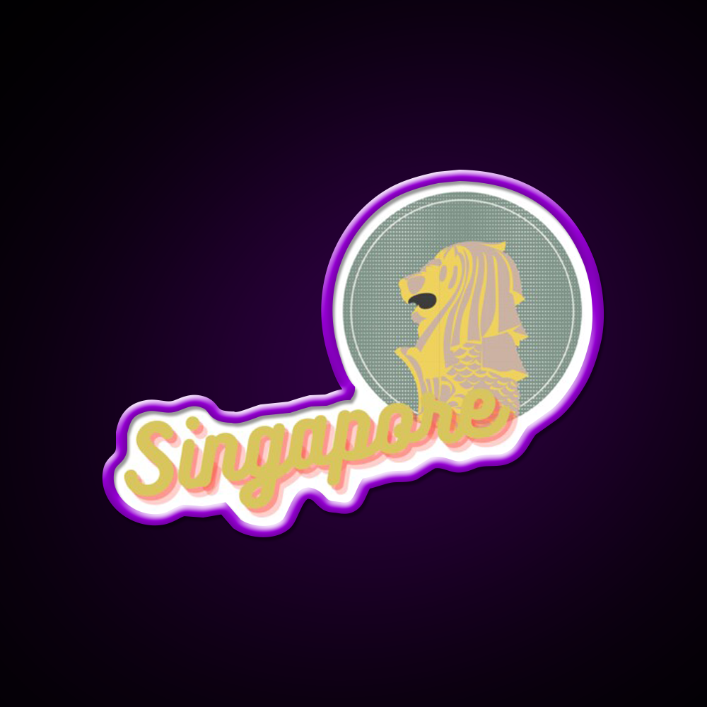 Singapore And Merlion Beer Bar Decor Led Neon Sign Rgb Color - LED neon sign view 9