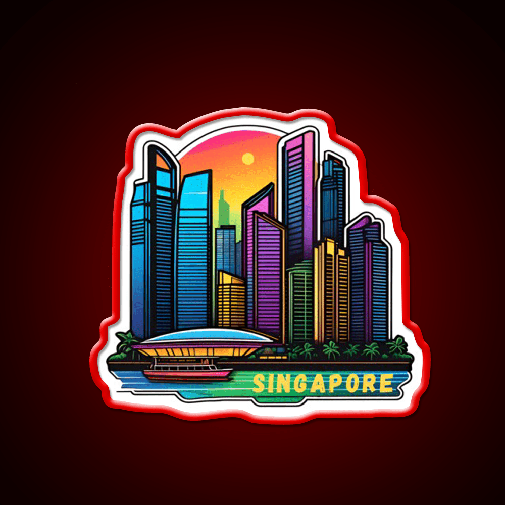 Singapore Retro Asian Cultural Led Neon Sign Rgb Color - Shineneon