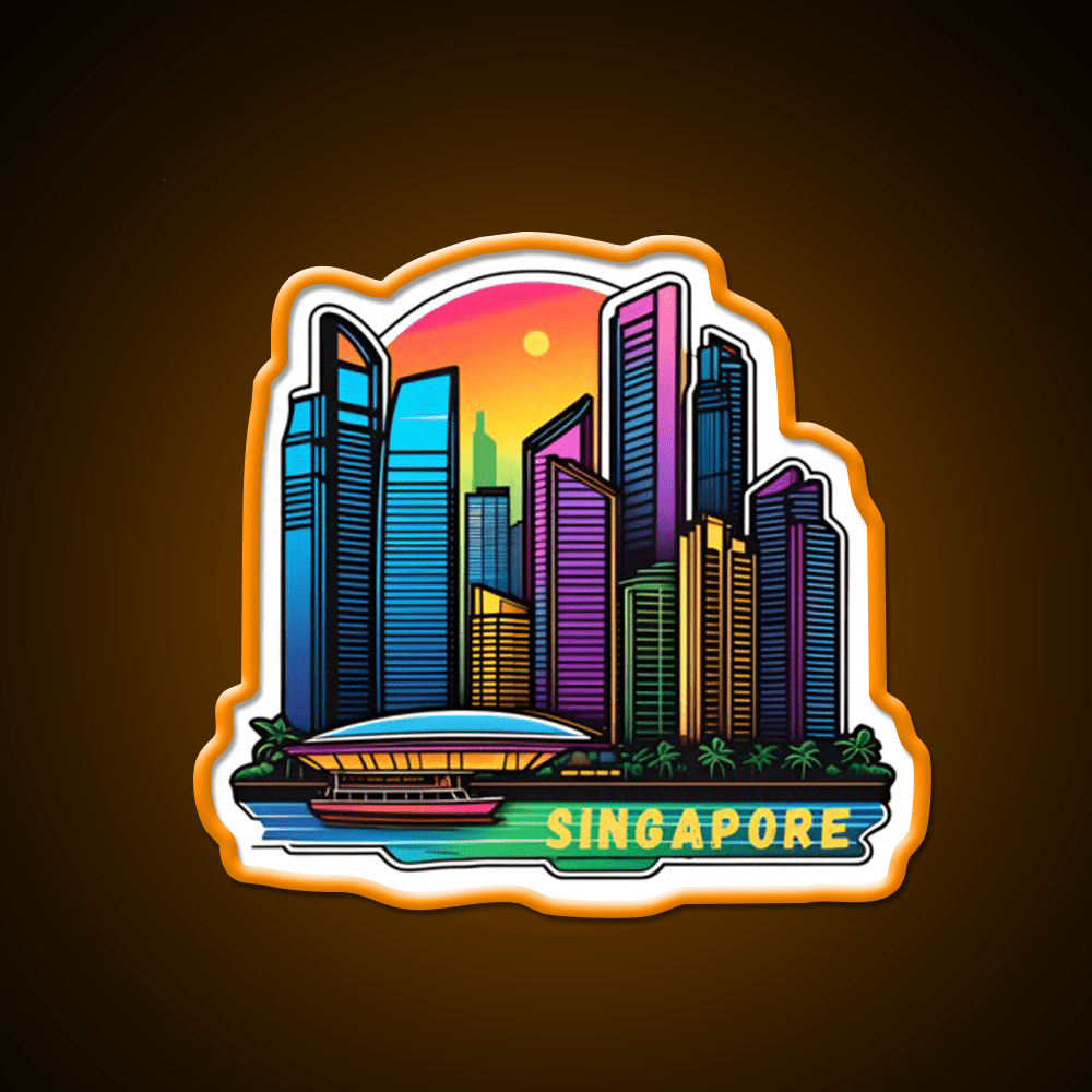 Singapore Retro Asian Cultural Led Neon Sign Rgb Color - Shineneon
