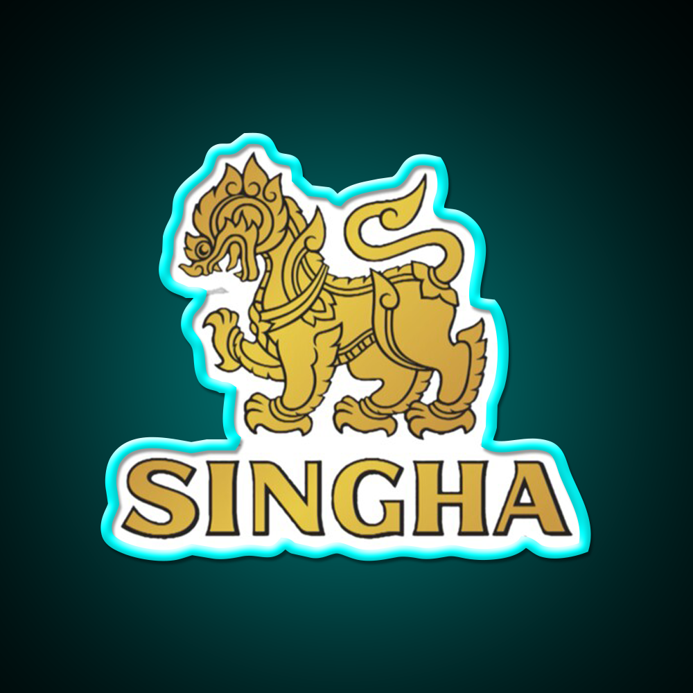 Singha Beer Classic Beer Bar Decor Led Neon Sign Rgb Color - Size and dimension reference