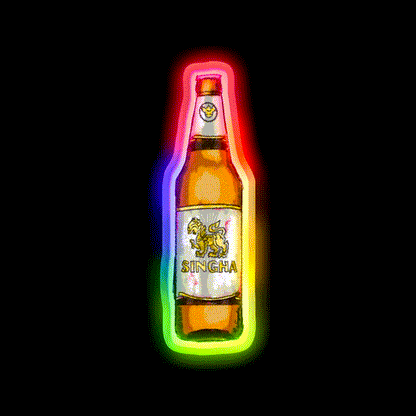 Singha Beer Thai Beer Thailand Beer Bar Decor Led Neon Sign Rgb Color - LED neon sign close-up detail