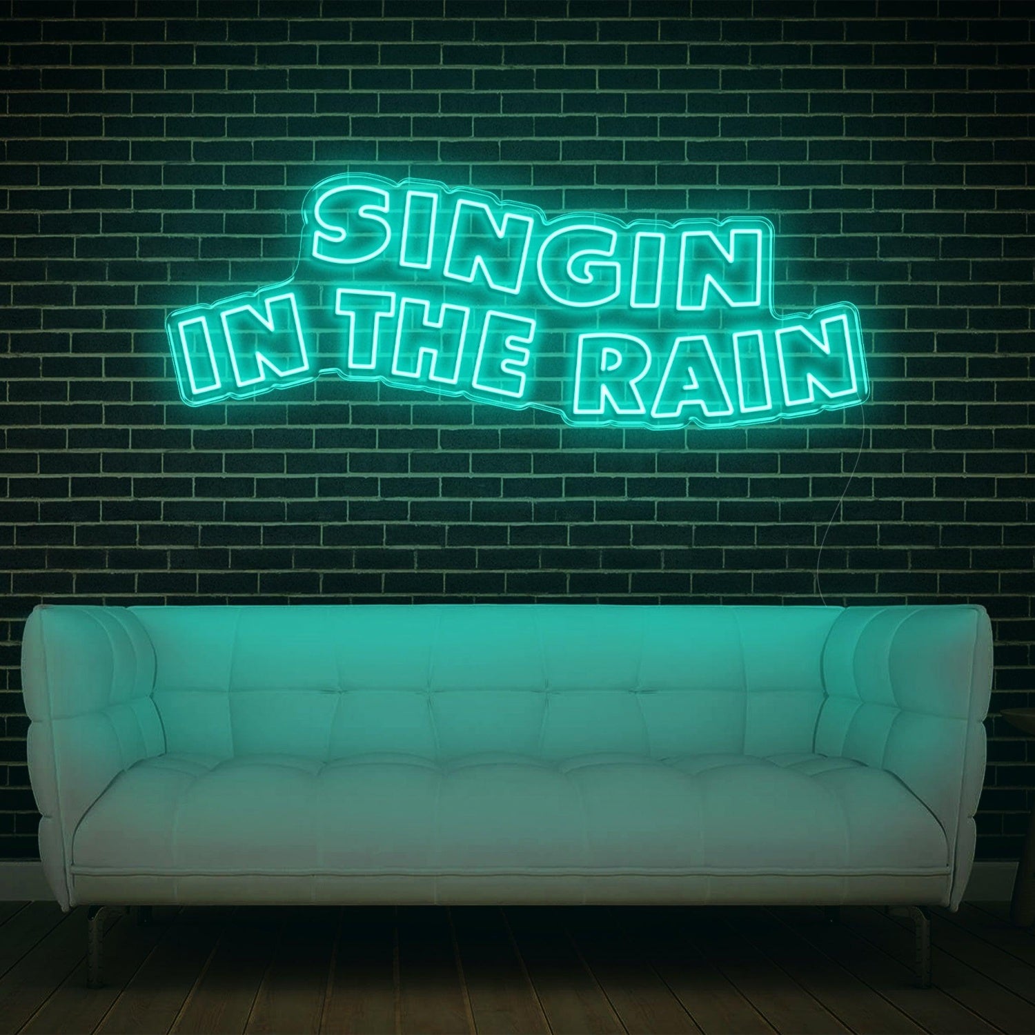 Singing In The Rain Retro Yellow Led Neon Sign For Artistic Indoor Wall Decor | Shineneon