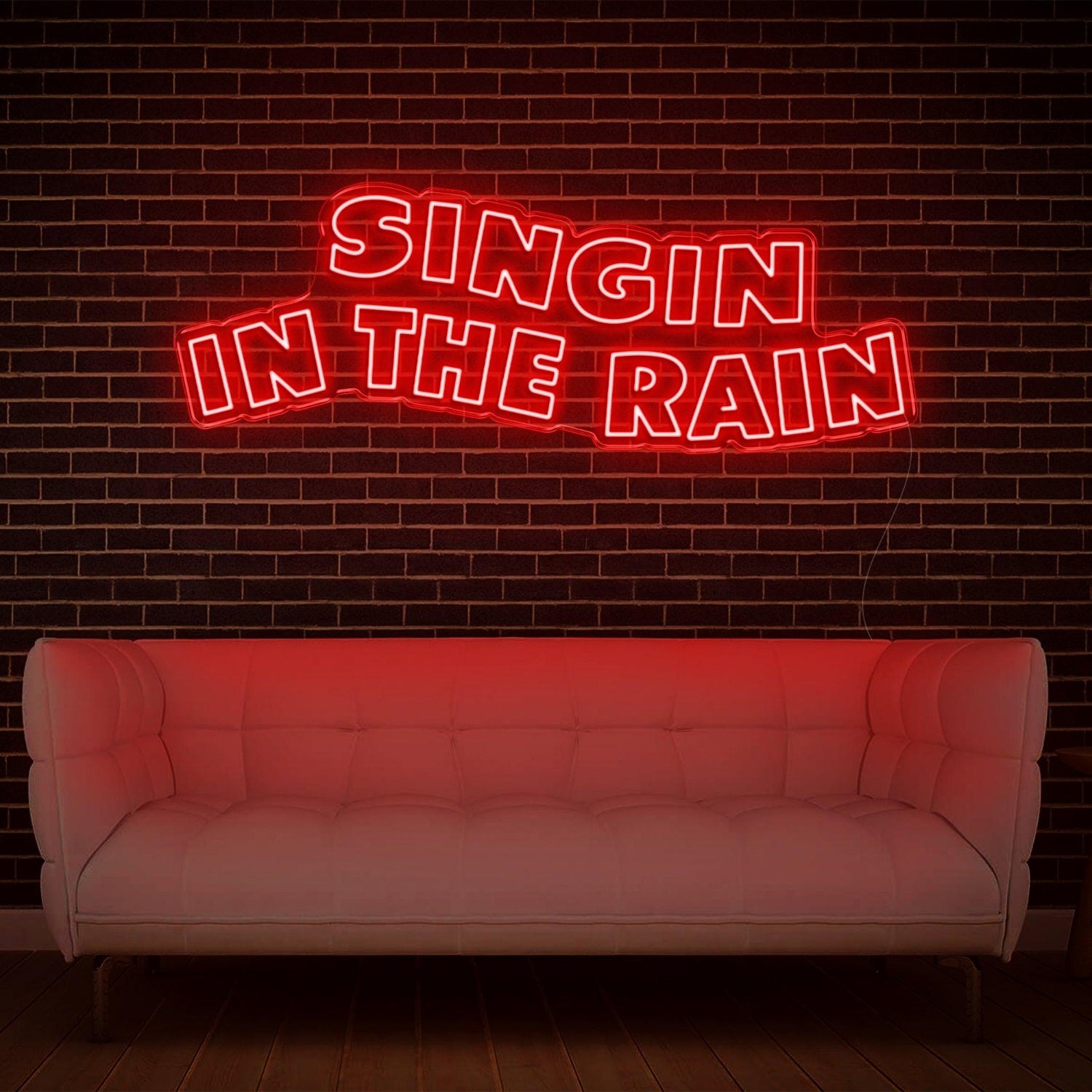 Singing In The Rain Retro Yellow Led Neon Sign For Artistic Indoor Wall Decor | Shineneon