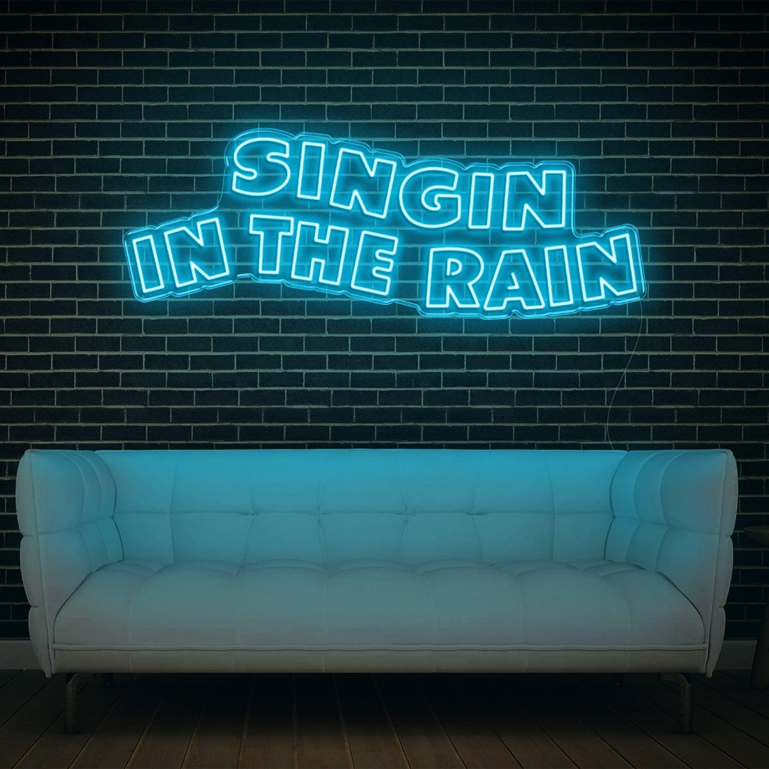 Singing In The Rain Retro Yellow Led Neon Sign For Artistic Indoor Wall Decor | Shineneon