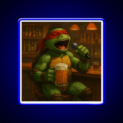 Singing Turtle Ninja At The Bar Man Cave Bar Led Neon Sign - LED neon sign view 5