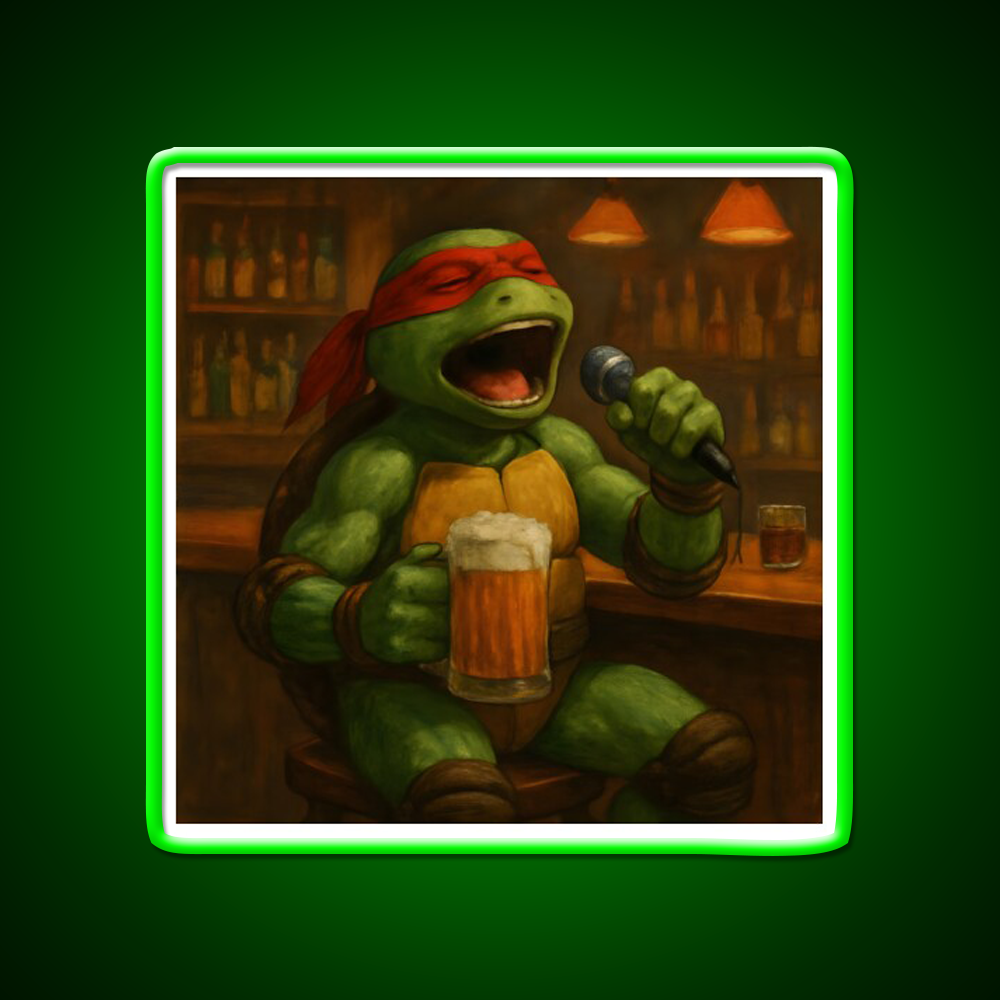 Singing Turtle Ninja At The Bar Man Cave Bar Led Neon Sign - LED neon sign view 8