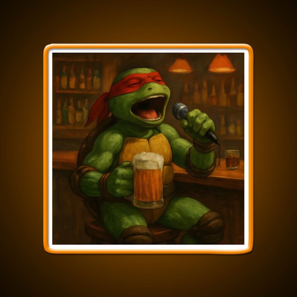 Singing Turtle Ninja At The Bar Man Cave Bar Led Neon Sign - LED neon sign view 6