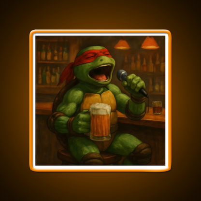 Singing Turtle Ninja At The Bar Man Cave Bar Led Neon Sign - LED neon sign view 6