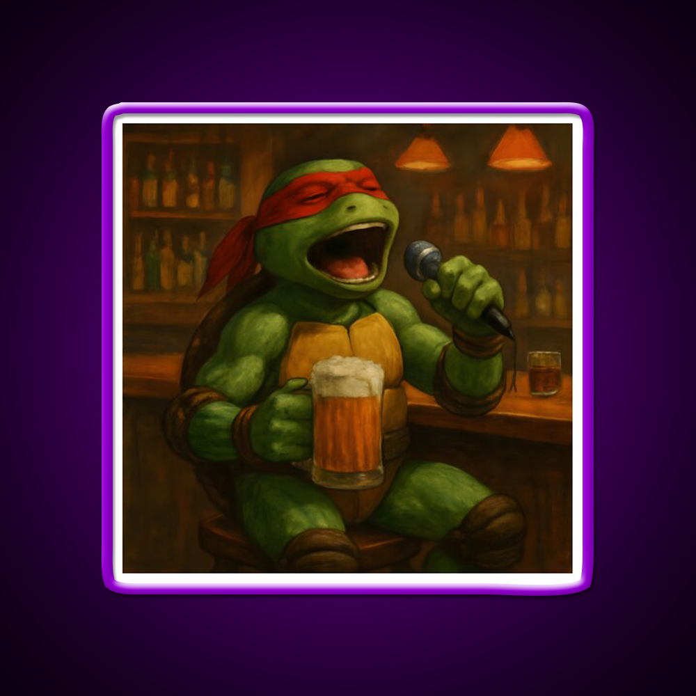 Singing Turtle Ninja At The Bar Man Cave Bar Led Neon Sign - LED neon sign view 9