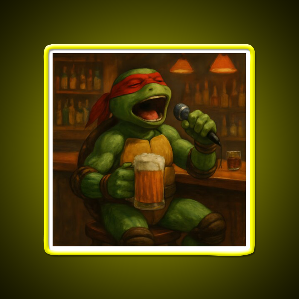 Singing Turtle Ninja At The Bar Man Cave Bar Led Neon Sign - LED neon sign view 7