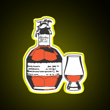 Single Barrel Bourbon Whiskey Drink Bar Led Neon Sign Rgb Color