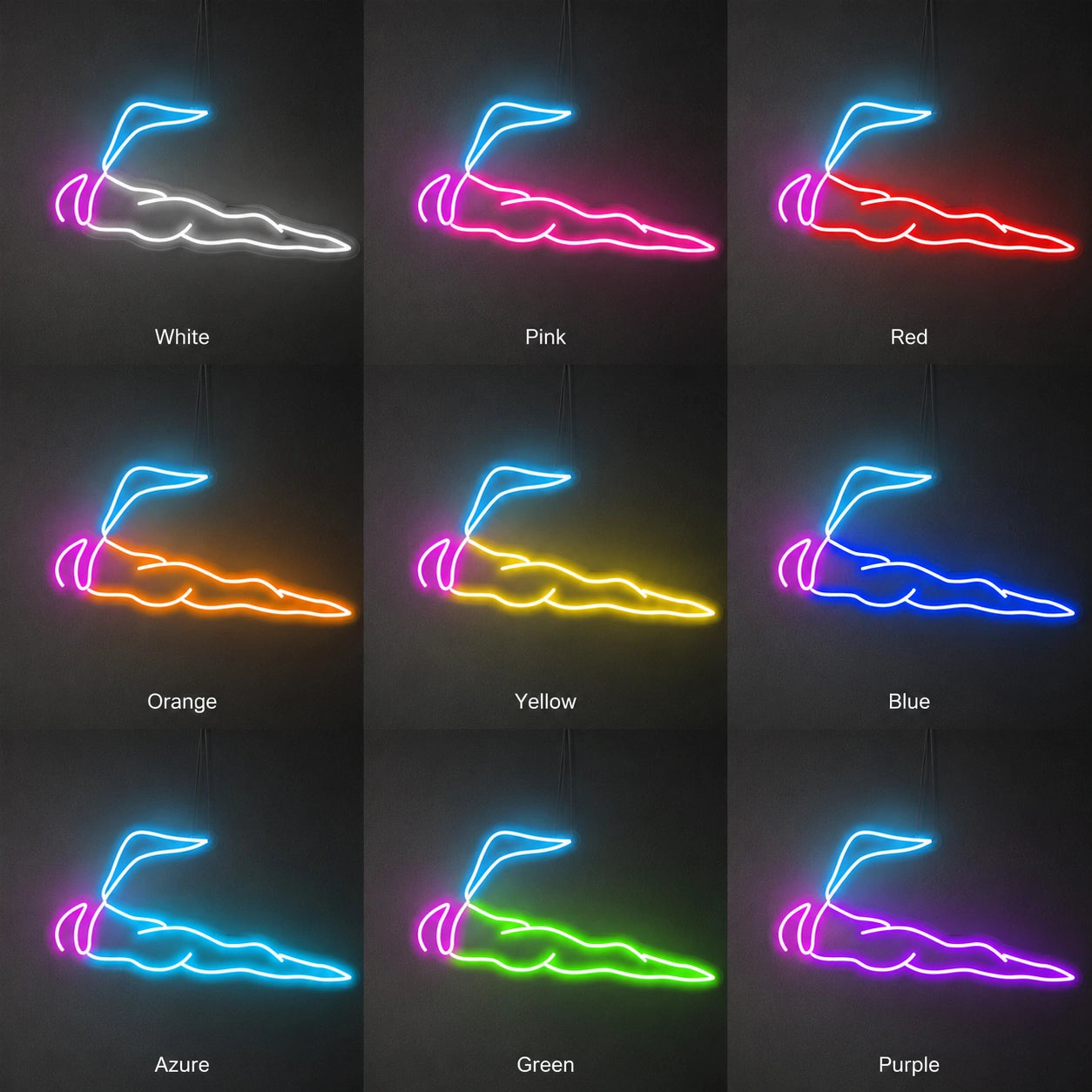 Single Cigar Smoke Neon Sign LED Neon Sign color grid