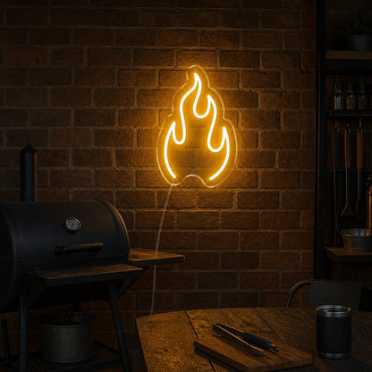 Single Flame Outline Vintage LED Neon Sign - Shineneon
