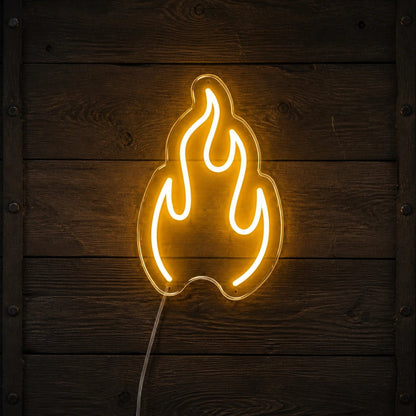 Single Flame Outline Vintage LED Neon Sign - Shineneon