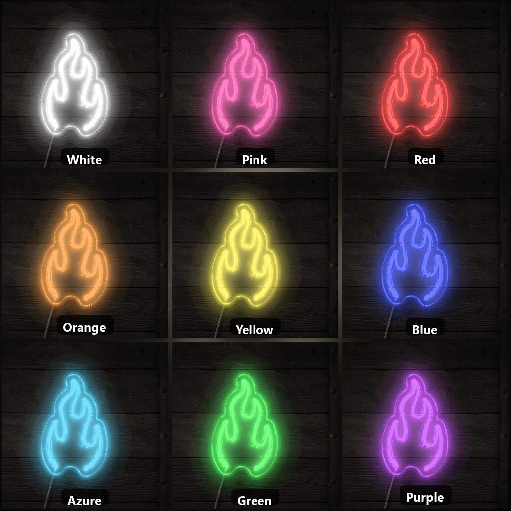 Single Flame Outline Vintage LED Neon Sign - Shineneon