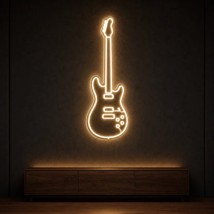 Single Line Electric Guitar LED Neon Sign Garage Man Cave Neon Sign high-converting product image