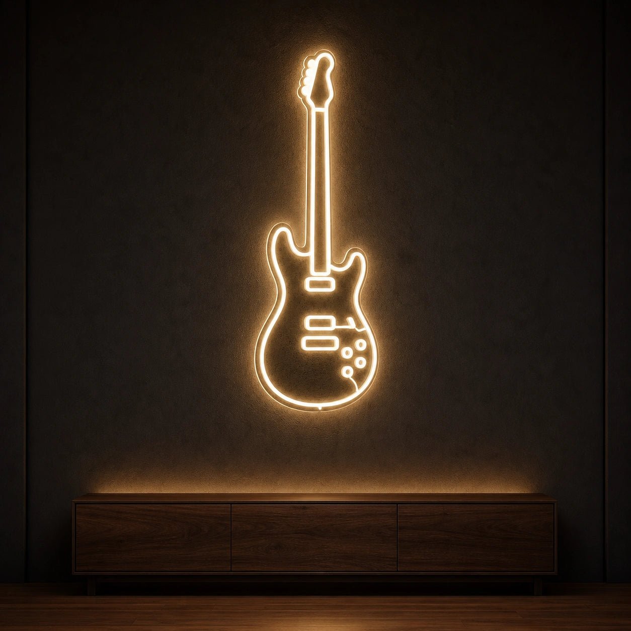 Single Line Electric Guitar LED Neon Sign Garage Man Cave Neon Sign - Shineneon