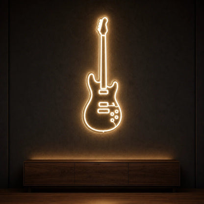Single Line Electric Guitar LED Neon Sign Garage Man Cave Neon Sign - Shineneon