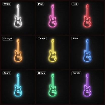 Single Line Electric Guitar LED Neon Sign Garage Man Cave Neon Sign - Shineneon