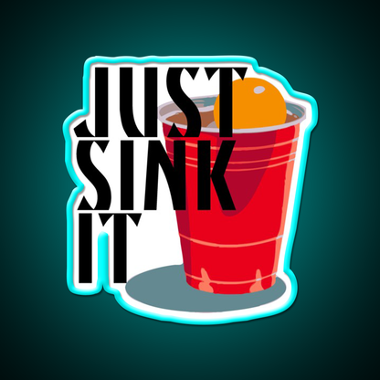 Sink It Beer Bar Decor Led Neon Sign Rgb Color - Size and dimension reference