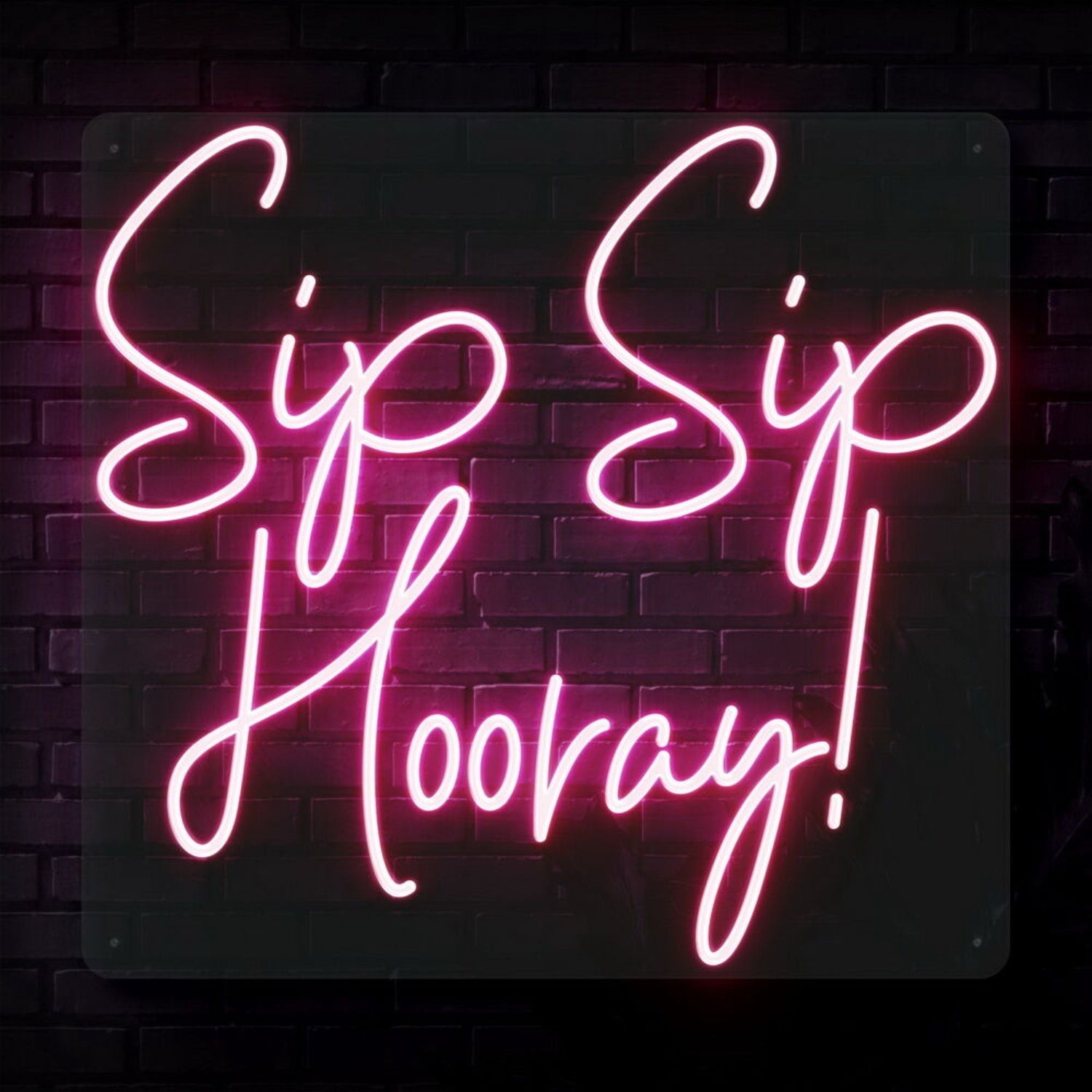 Sip Sip Hooray Led Neon Sign For Celebratory And Social Spaces | Shineneon