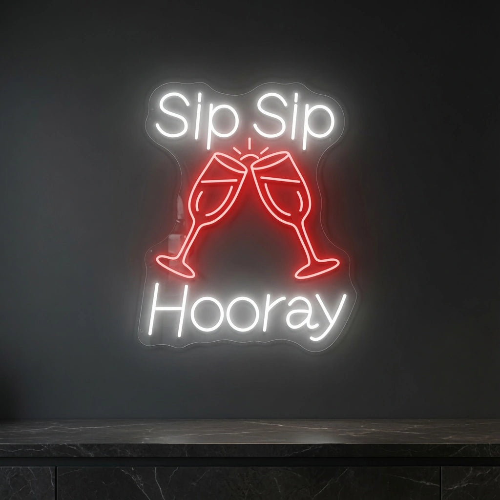 Sip Sip Hooray LED Neon Sign Wall Neon Sign - 01 Original Product Image