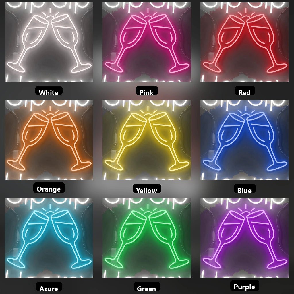 Sip Sip Hooray LED Neon Sign Wall Neon Sign - Shineneon