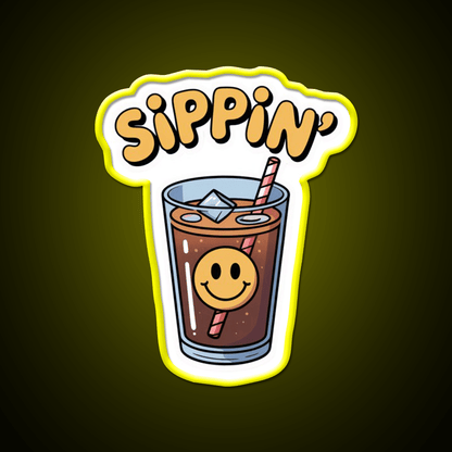 Sippin Coffee Cafe Led Neon Sign Espresso Bar Art Rgb Color - Shineneon