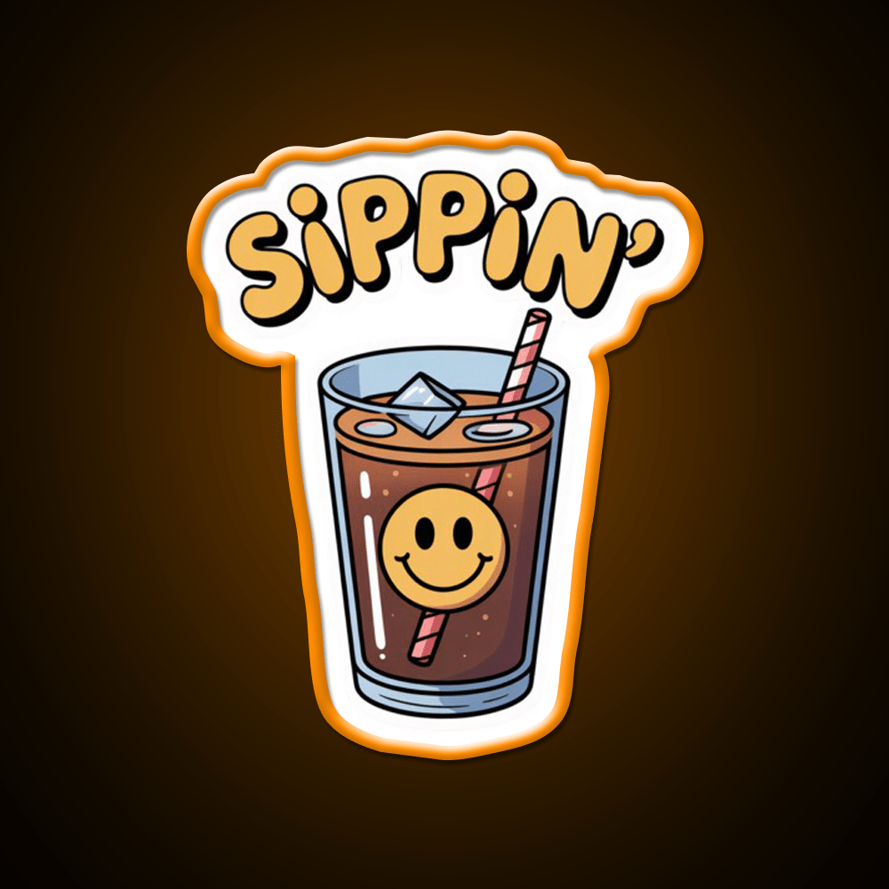 Sippin Coffee Cafe Led Neon Sign Espresso Bar Art Rgb Color - Shineneon