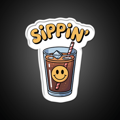 Sippin Coffee Cafe Led Neon Sign Espresso Bar Art Rgb Color - Shineneon