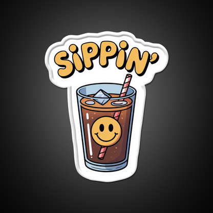 Sippin Coffee Cafe Led Neon Sign Espresso Bar Art Rgb Color