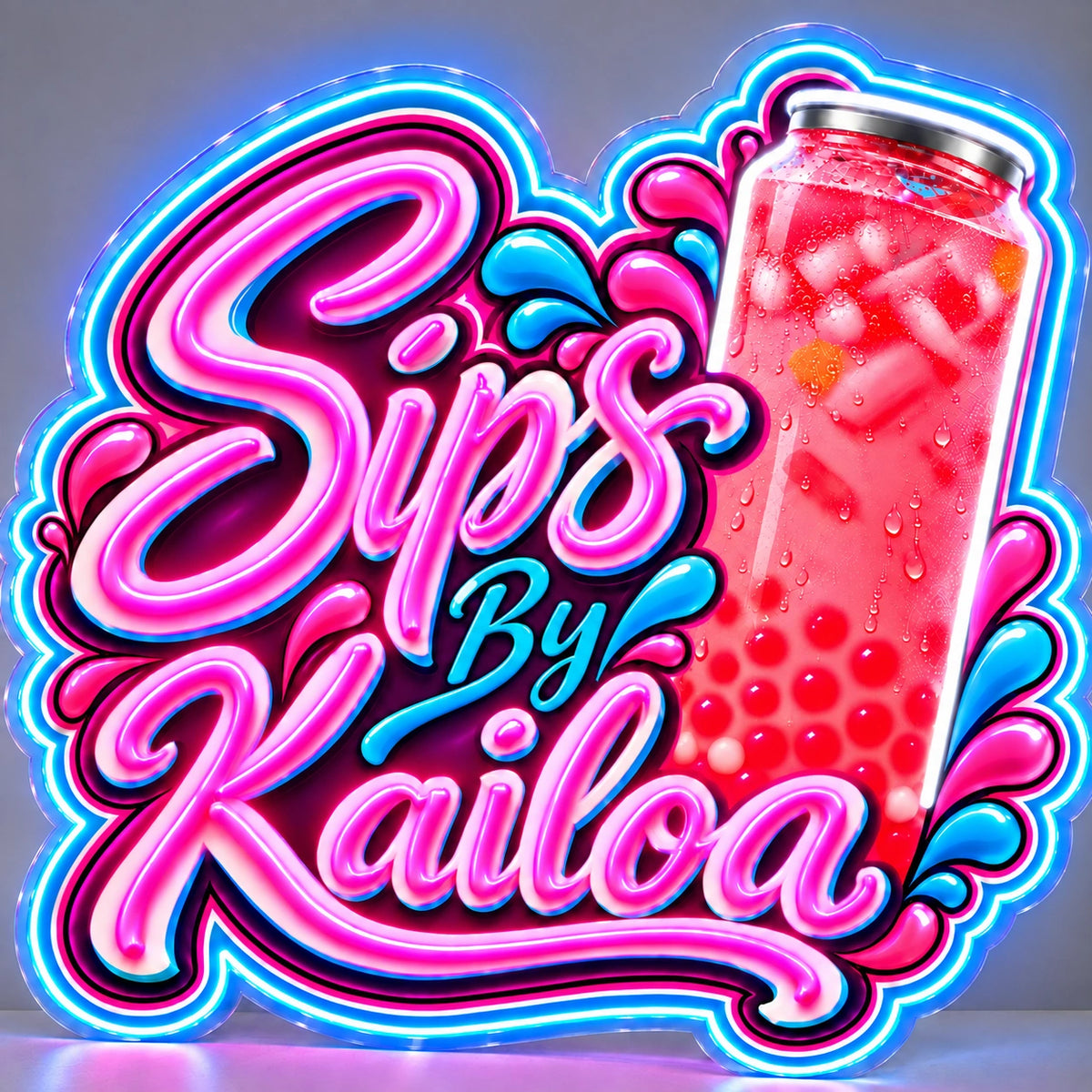 Sips Kailoa Custom LED Neon Sign Waterproof | 8850e3f8d44c03a1e27783e30403a1e184df617470a8d5b5183d8e40a49e05a4 | effect