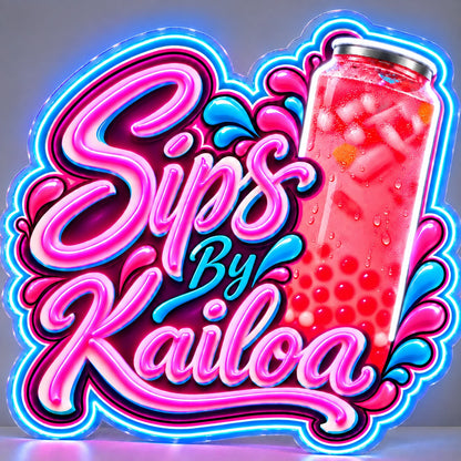 Sips Kailoa Custom LED Neon Sign Waterproof | 8850e3f8d44c03a1e27783e30403a1e184df617470a8d5b5183d8e40a49e05a4 | effect