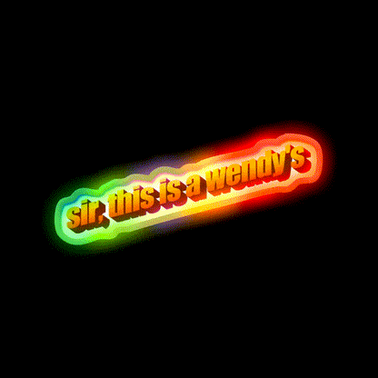 Sir This Is A Wendys Fast Food Led Neon Sign For Burger Place Rgb Color - LED neon sign close-up detail
