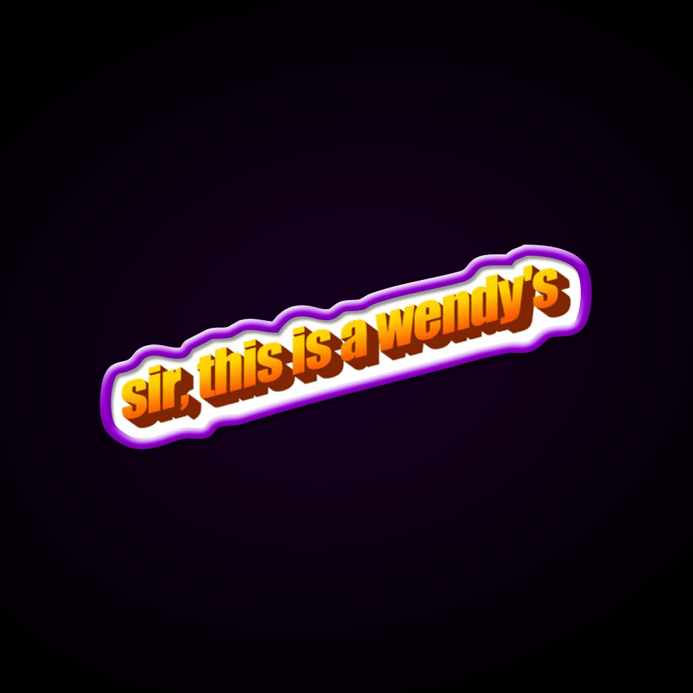 Sir This Is A Wendys Fast Food Led Neon Sign For Burger Place Rgb Color - Shineneon