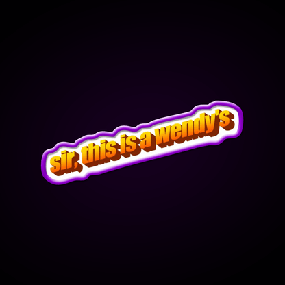 Sir This Is A Wendys Fast Food Led Neon Sign For Burger Place Rgb Color - Shineneon