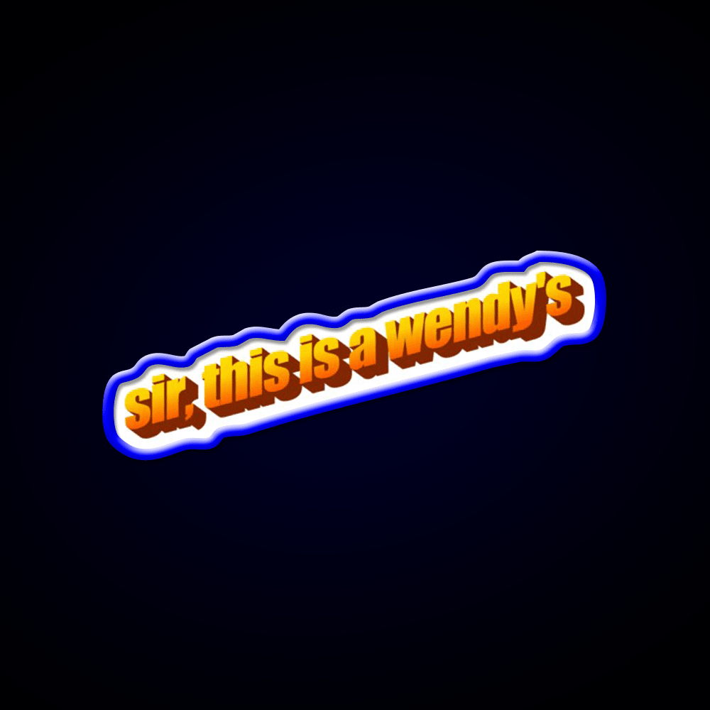 Sir This Is A Wendys Fast Food Led Neon Sign For Burger Place Rgb Color - Shineneon