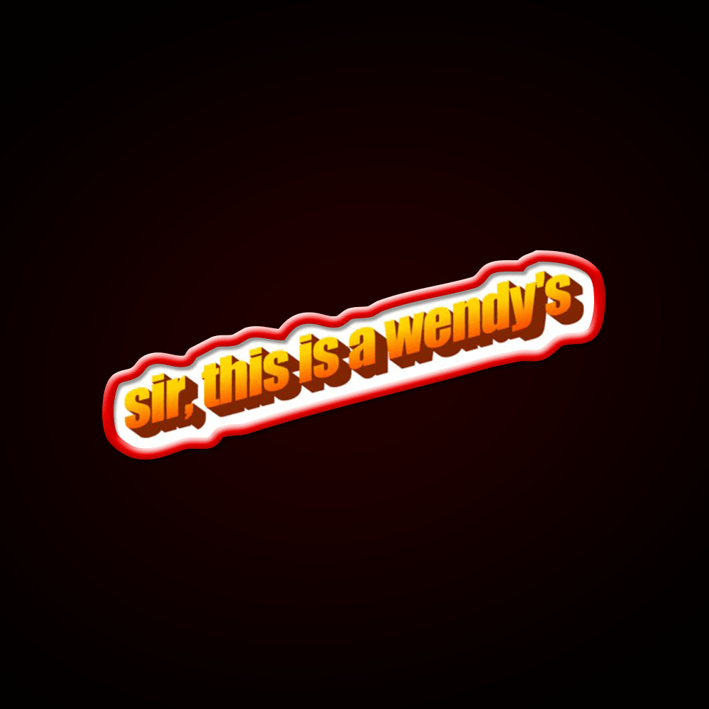 Sir This Is A Wendys Fast Food Led Neon Sign For Burger Place Rgb Color - Shineneon