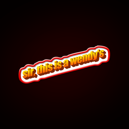 Sir This Is A Wendys Fast Food Led Neon Sign For Burger Place Rgb Color - Shineneon