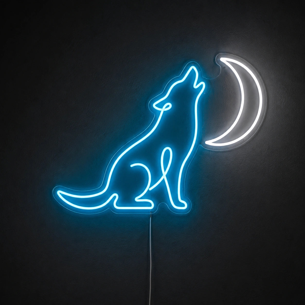 Sitting Wolf Moon Neon Sign LED Neon Sign main product image