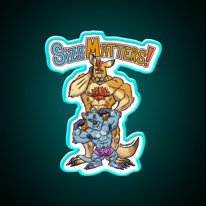 Size Matters Gym Fitness Led Neon Sign Rgb Color