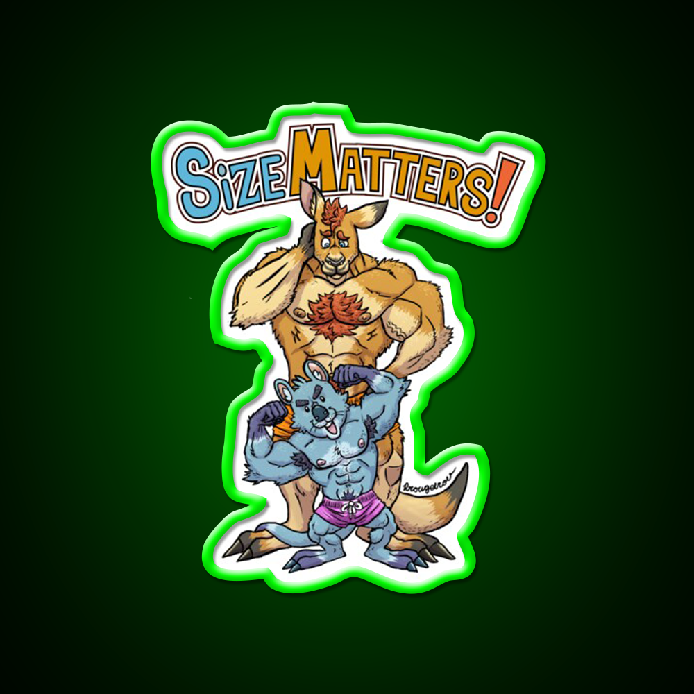 Size Matters Gym Fitness Led Neon Sign Rgb Color