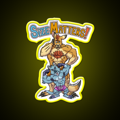 Size Matters Gym Fitness Led Neon Sign Rgb Color