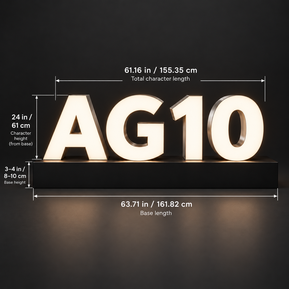 AG10 Freestanding Channel Letters – Air Freight Shipping Fee