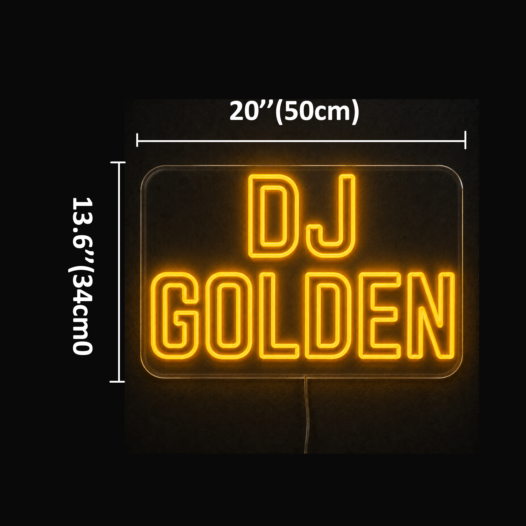 DJ GOLDEN Custom LED Neon Sign